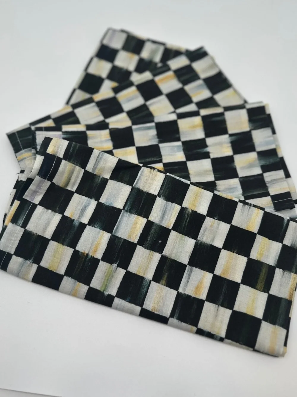 MacKenzie Child's Courtly Check Cotton Napkins RETIRED
